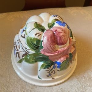 Vintage Italian hand painted ceramic porcelain kitchen mold